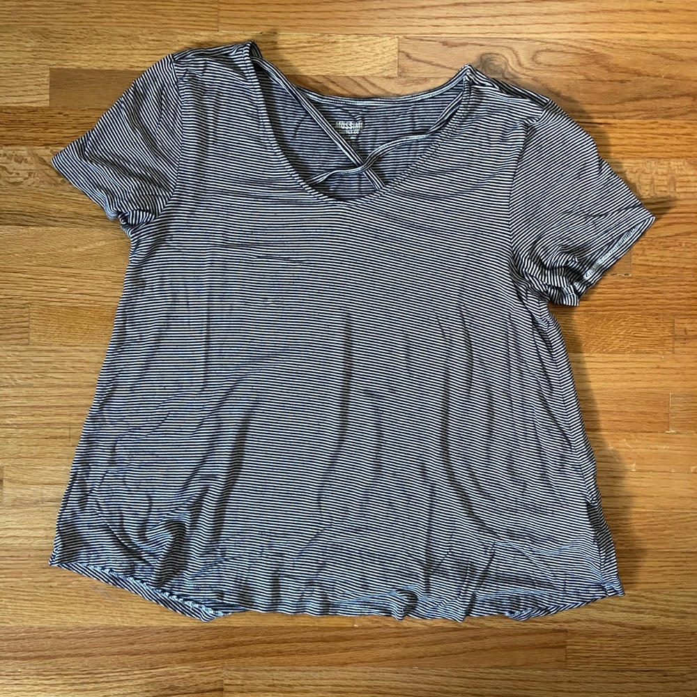 Women’s Mossimo black and white striped tee, XS